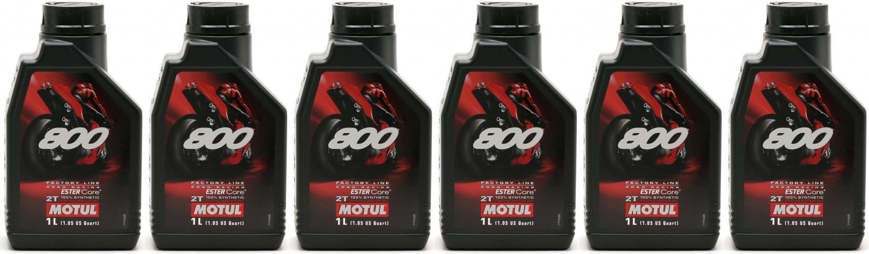 Motul 800 2T Factory Line Road Racing vollsynthetisches Motoröl 6x 1l = 6 Liter