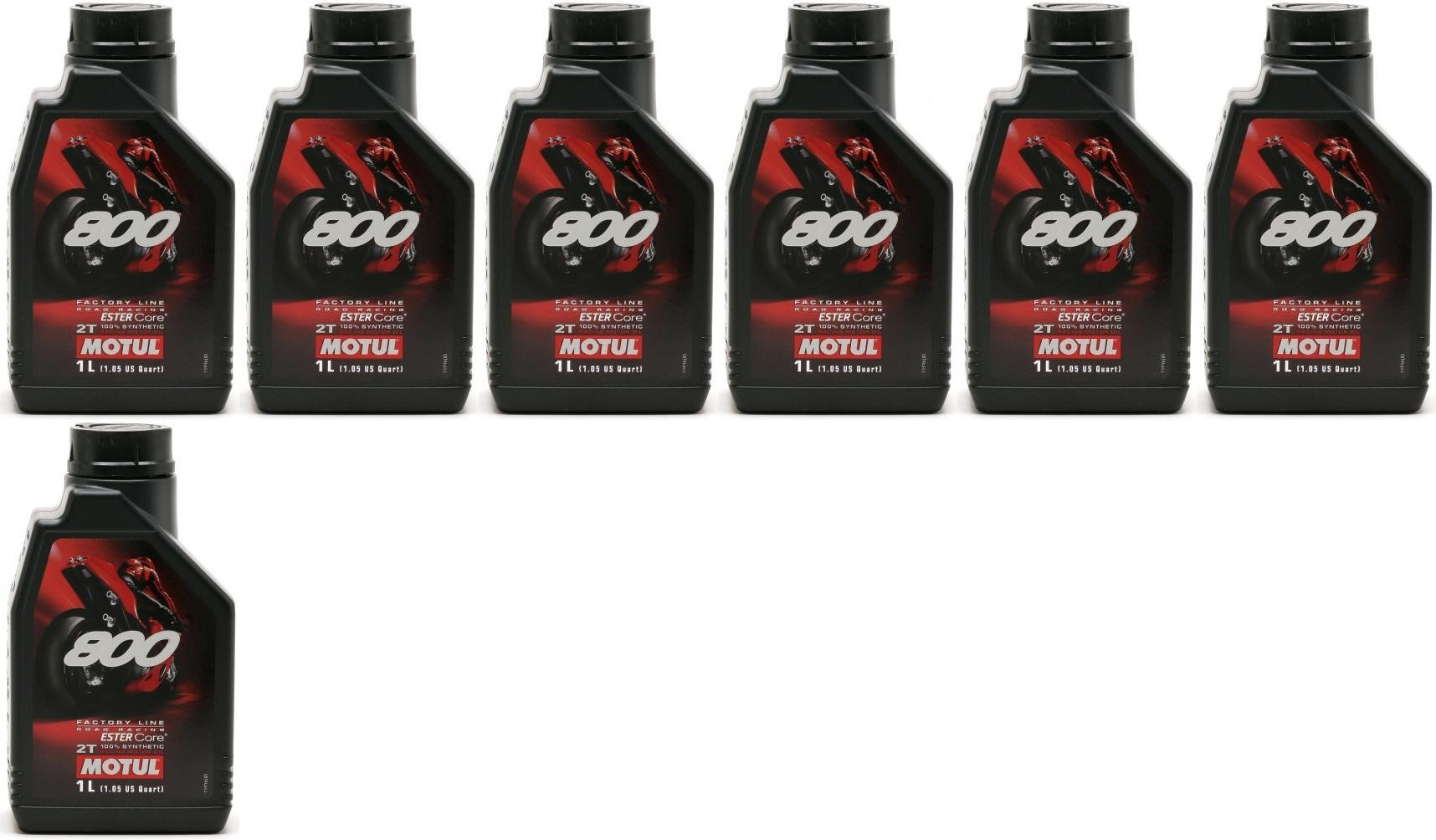 Motul 800 2T Factory Line Road Racing vollsynthetisches Motoröl 7x 1l = 7 Liter