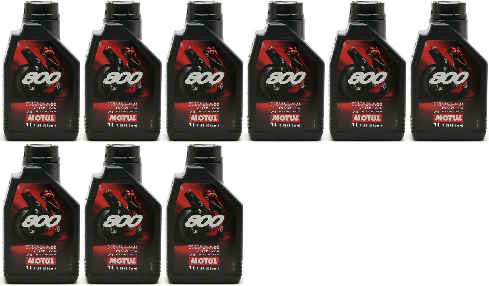 Motul 800 2T Factory Line Road Racing vollsynthetisches Motoröl 9x 1l = 9 Liter