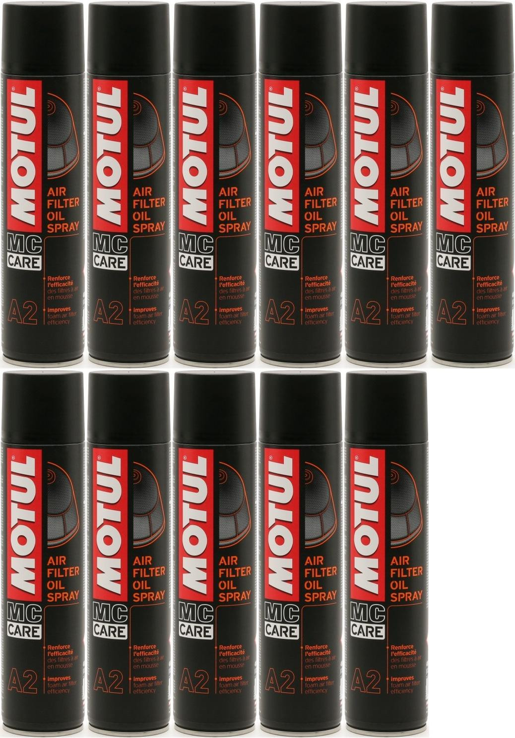 Motul A2 Air Filter Motorrad Oil Spray 11x 400 Milliliter