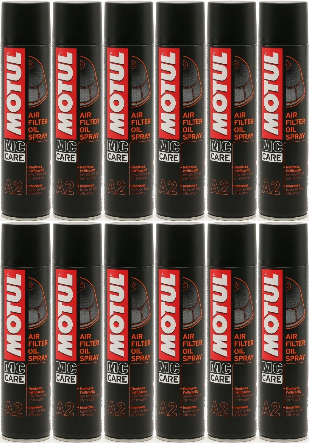 Motul A2 Air Filter Motorrad Oil Spray 12x 400 Milliliter