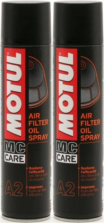 Motul A2 Air Filter Motorrad Oil Spray 2x 400 Milliliter