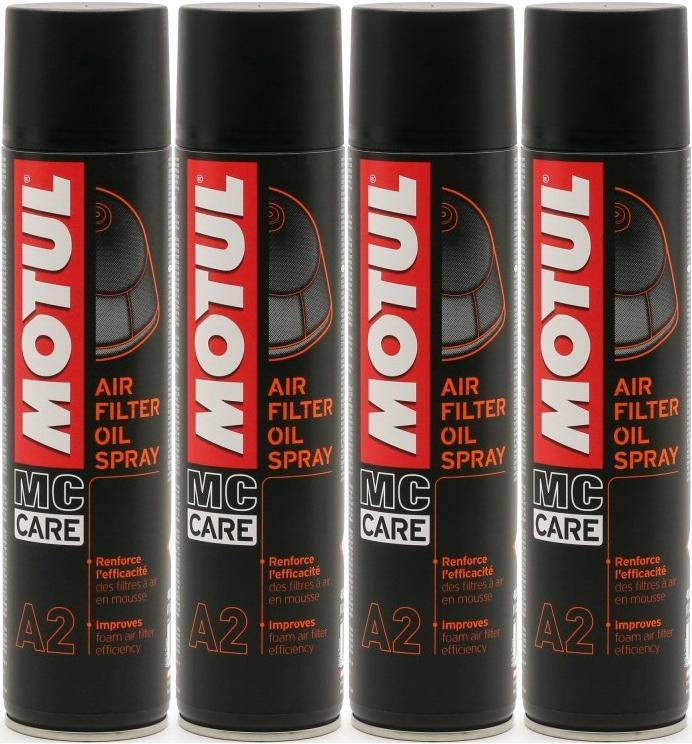 Motul A2 Air Filter Motorrad Oil Spray 4x 400 Milliliter