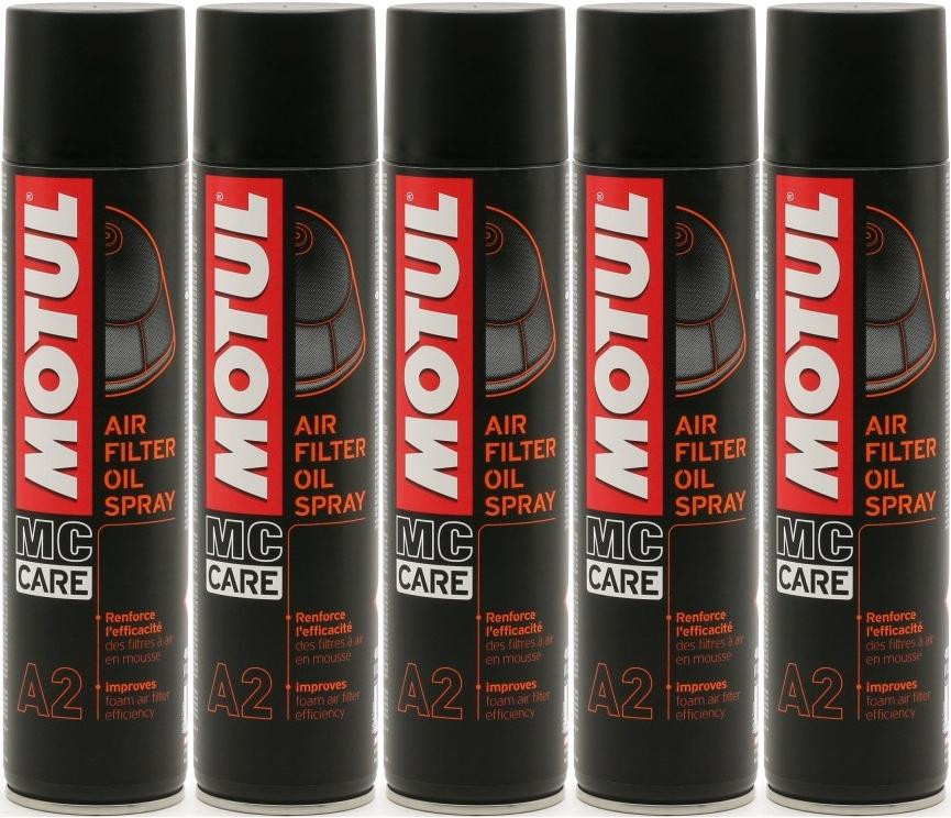 Motul A2 Air Filter Motorrad Oil Spray 5x 400 Milliliter
