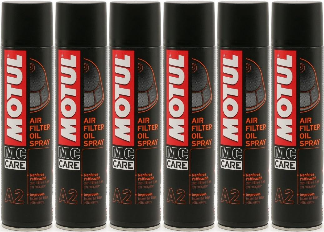 Motul A2 Air Filter Motorrad Oil Spray 6x 400 Milliliter