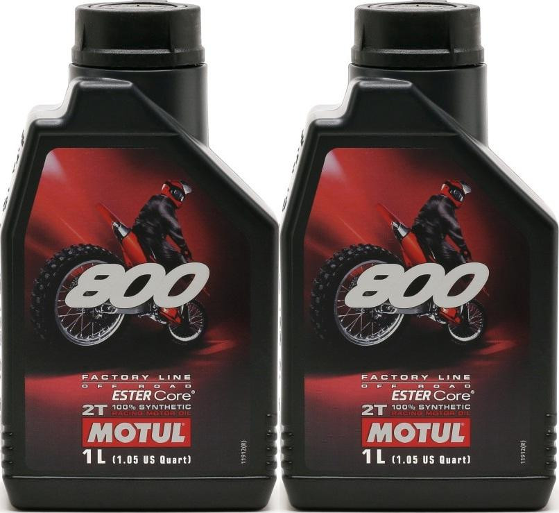 Motul 800 2T Factory Line Off Road vollsynthetisches Motoröl 2x 1l = 2 Liter