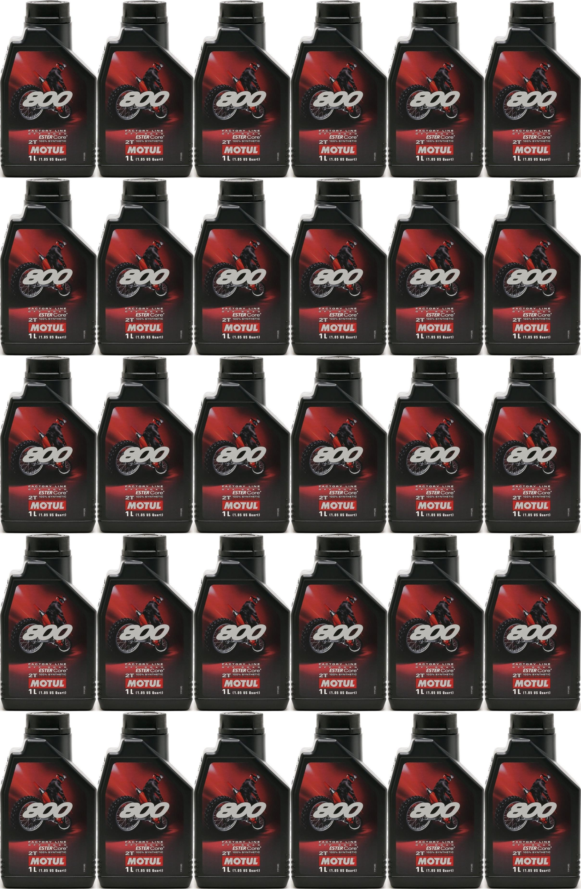 Motul 800 2T Factory Line Off Road vollsynthetisches Motoröl 30x 1l = 30 Liter