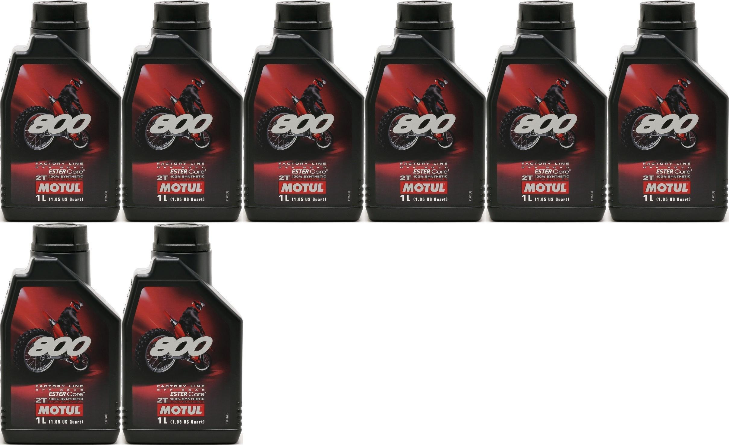 Motul 800 2T Factory Line Off Road vollsynthetisches Motoröl 8x 1l = 8 Liter