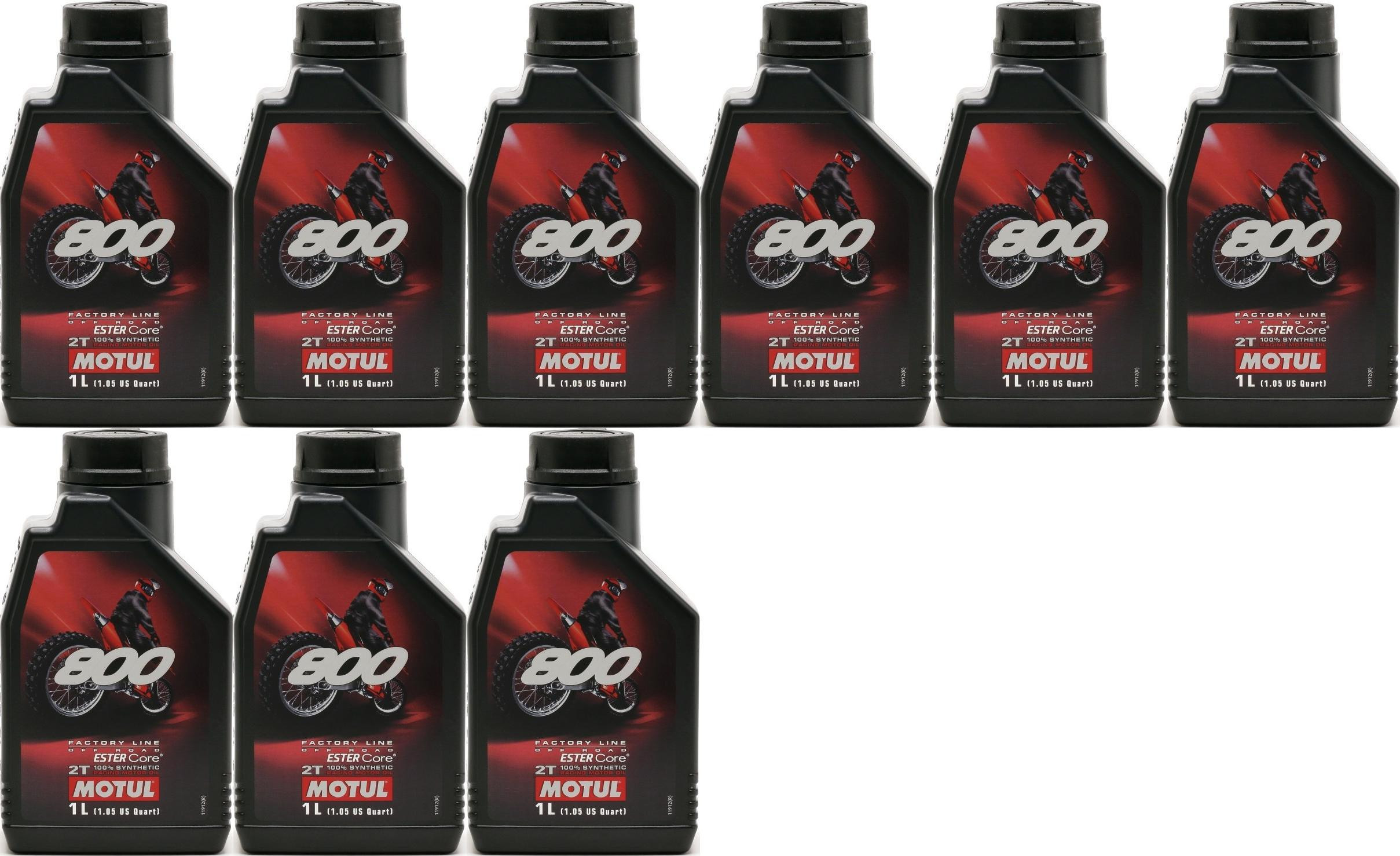 Motul 800 2T Factory Line Off Road vollsynthetisches Motoröl 9x 1l = 9 Liter