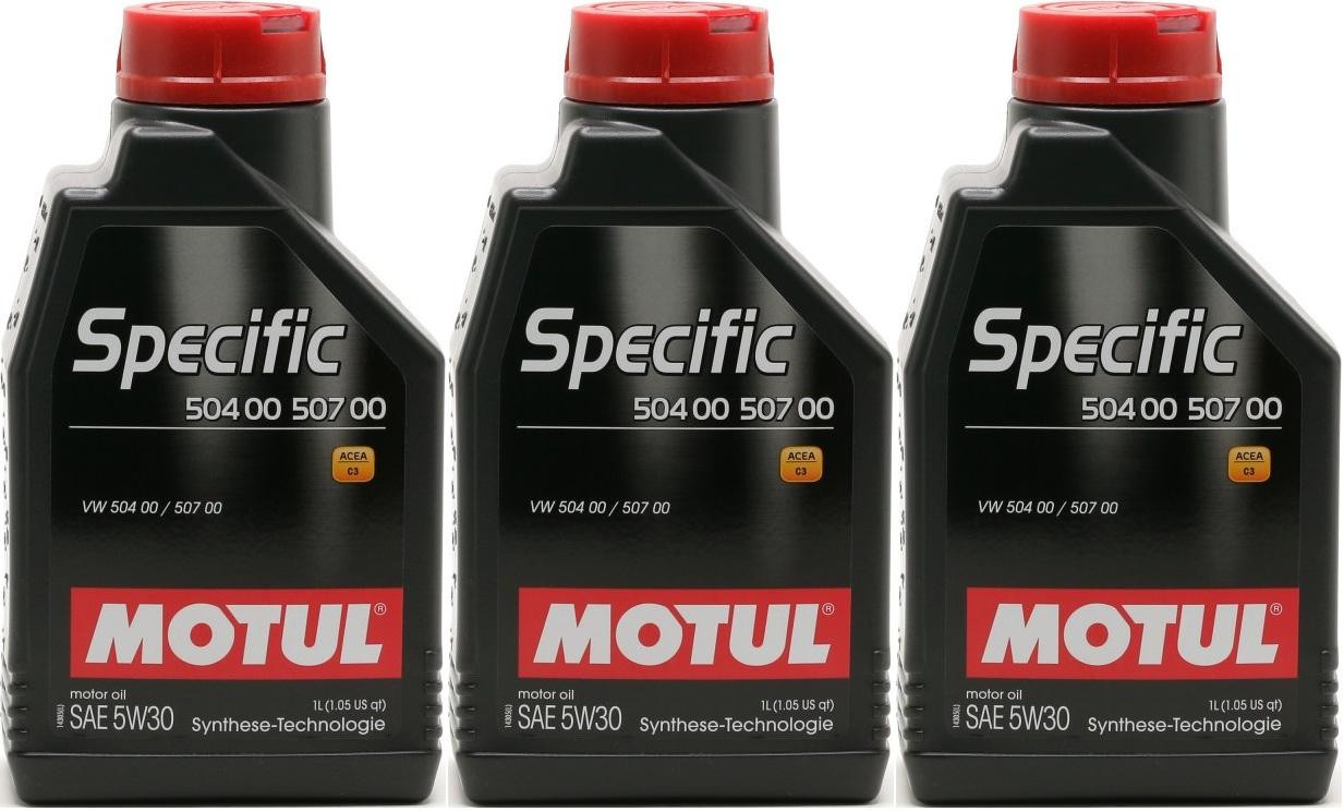 Motul Specific 5W-30 VW 504 00 - VW 507 00 Motoröl 3x 1l = 3 Liter