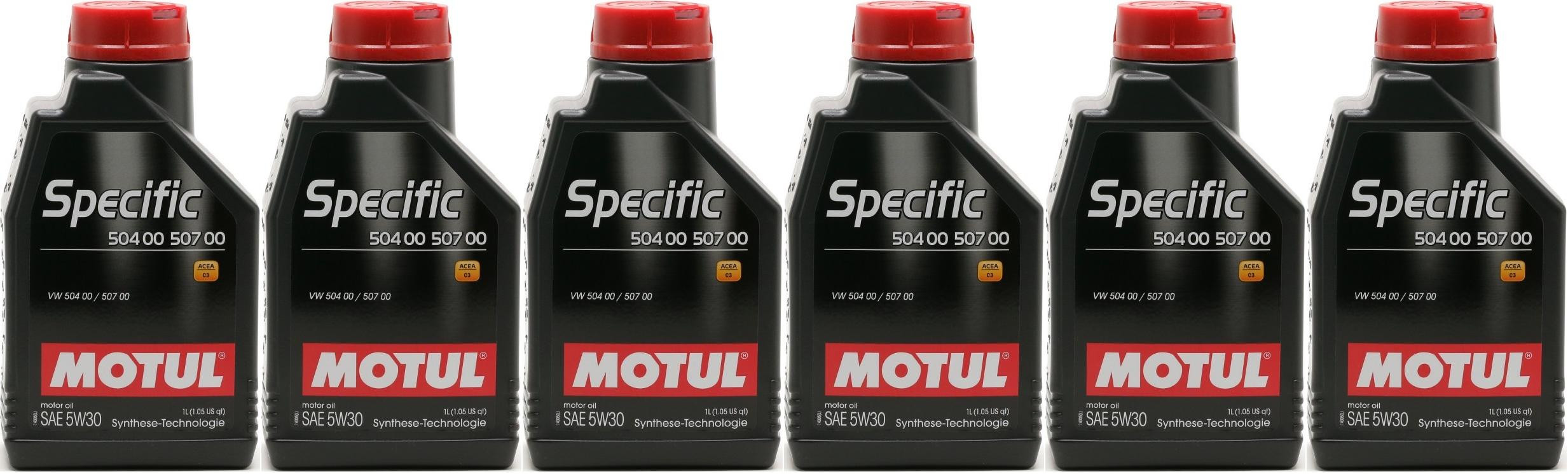Motul Specific 5W-30 VW 504 00 - VW 507 00 Motoröl 6x 1l = 6 Liter