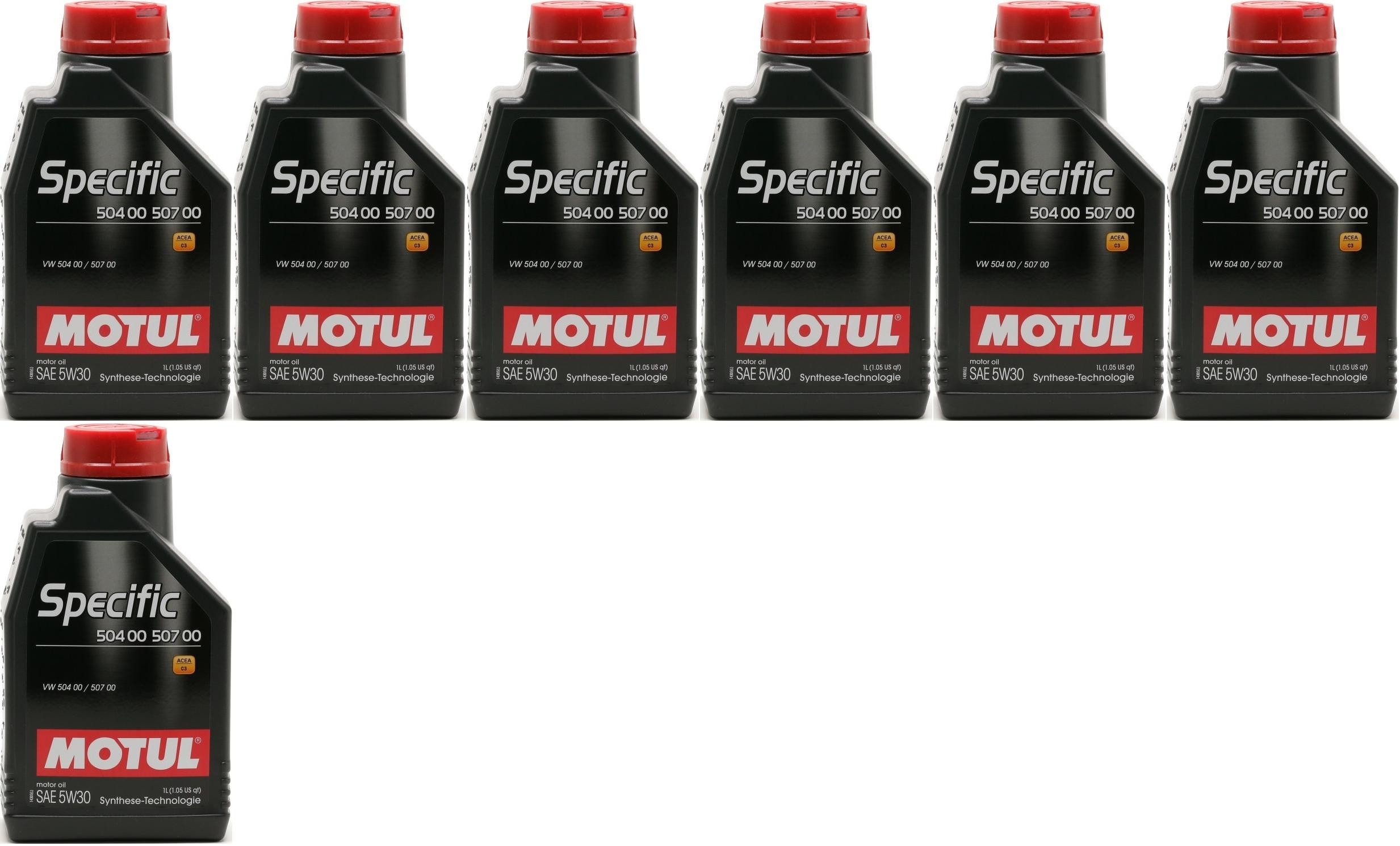 Motul Specific 5W-30 VW 504 00 - VW 507 00 Motoröl 7x 1l = 7 Liter