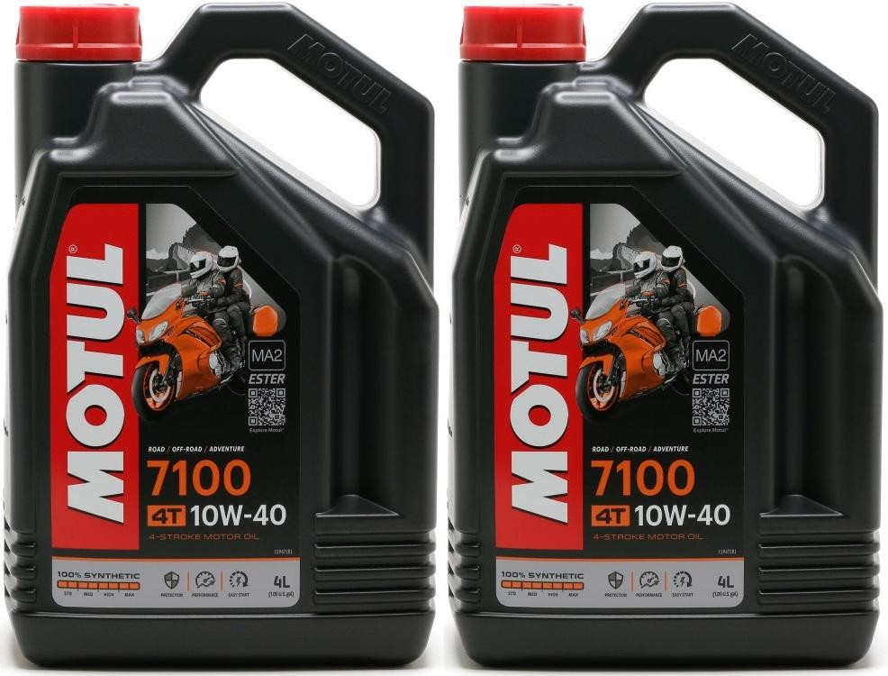 Motul 7100 ester 10W-40 4T Motorrad Motoröl 2x 4l = 8 Liter