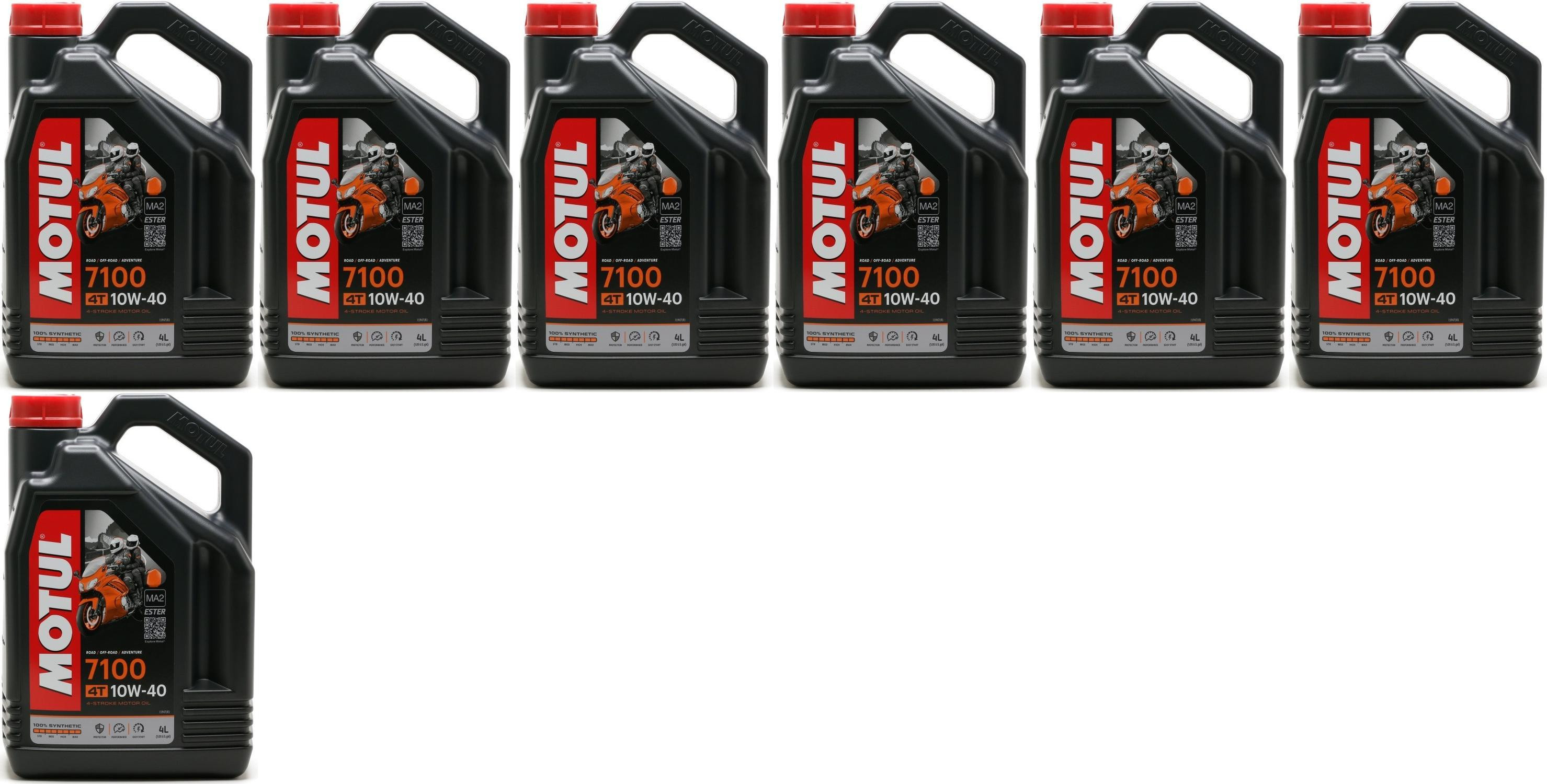 Motul 7100 ester 10W-40 4T Motorrad Motoröl 7x 4l = 28 Liter