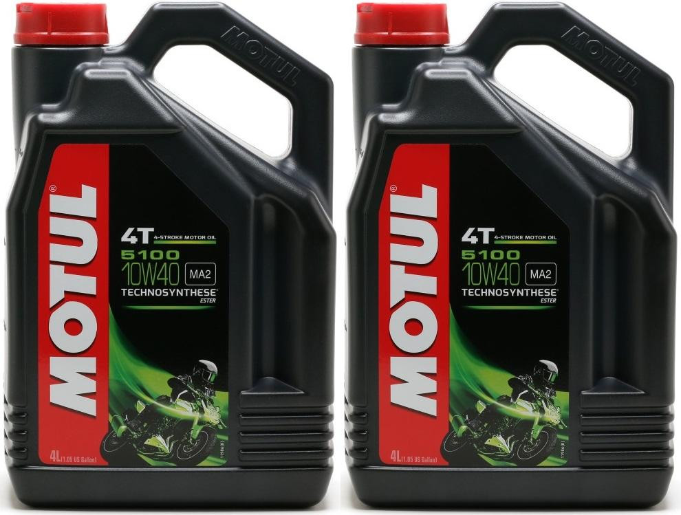 Motul 5100 ester 10W-40 4T Motorrad Motoröl 2x 4l = 8 Liter