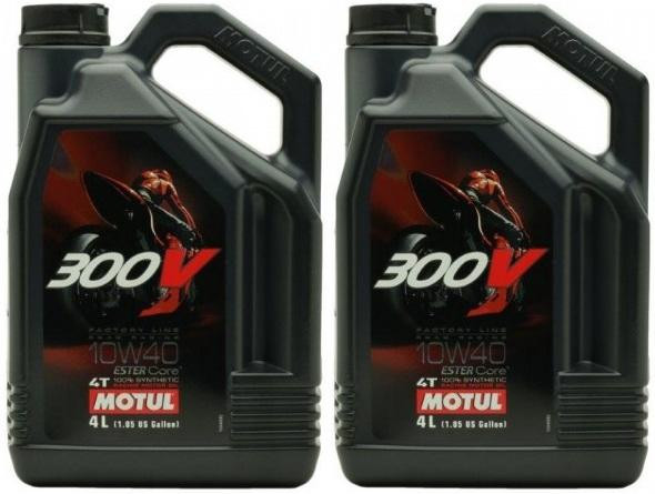 Motul 300V Factory Line ESTER Core 10W-40 4T Motorrad Motoröl 2x 4l = 8 Liter