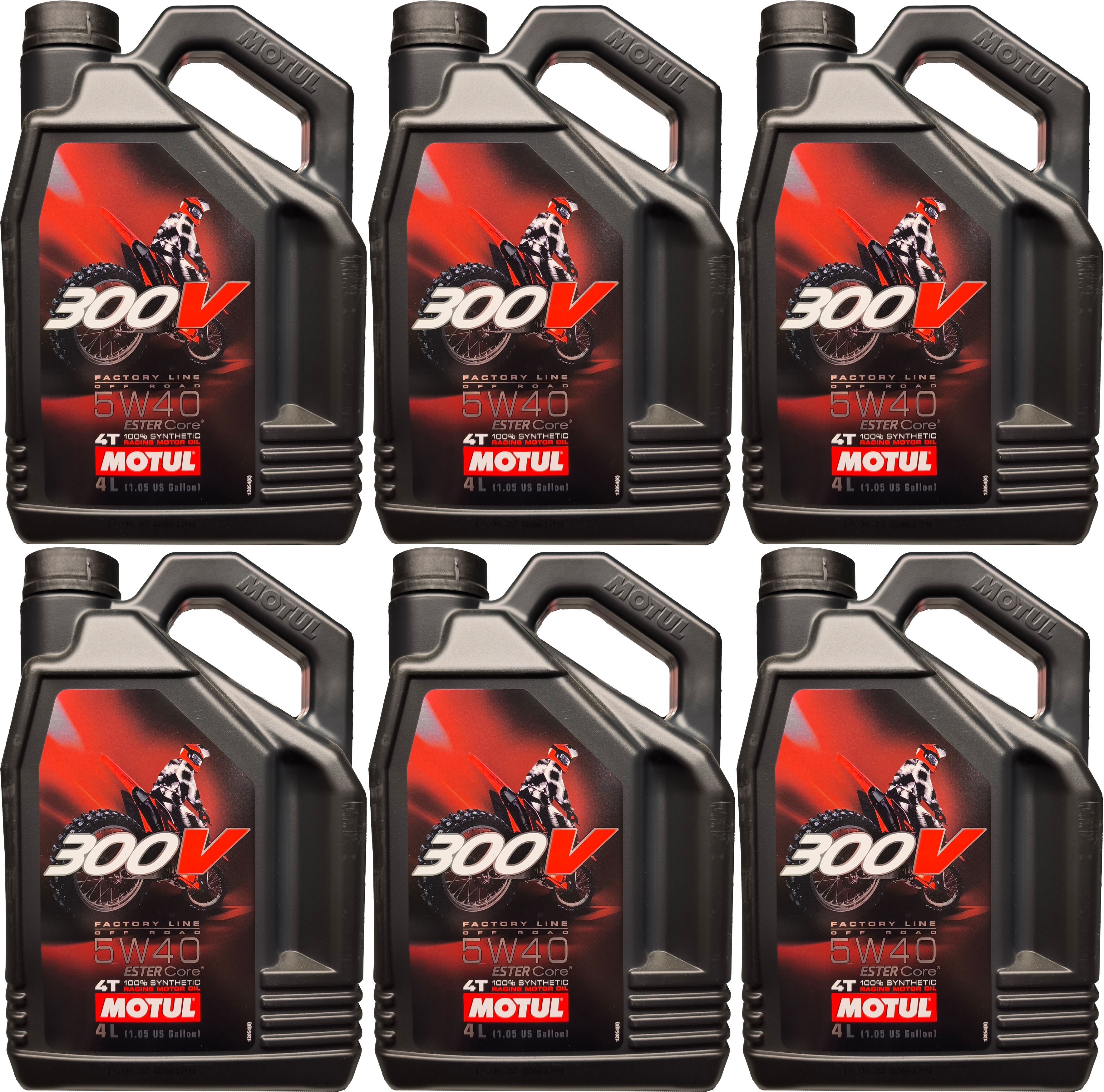 Motul 300V 4T Factory Line 5W-40 Off Road Motorrad Motoröl 6x 4l = 24 Liter