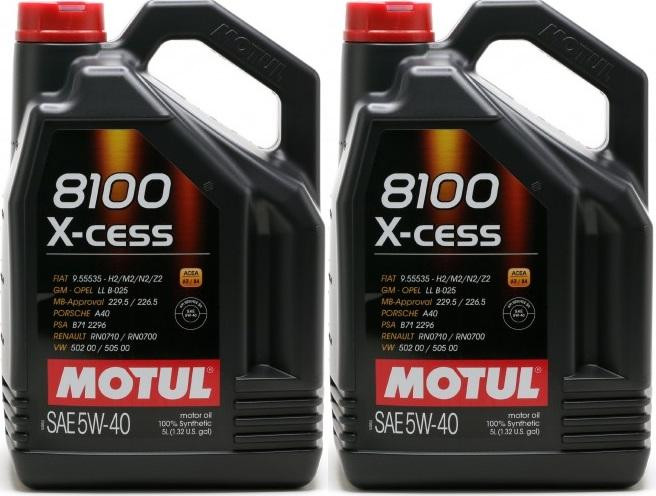 Motul 8100 X-cess 5W-40 Motoröl 2x 5 = 10 Liter