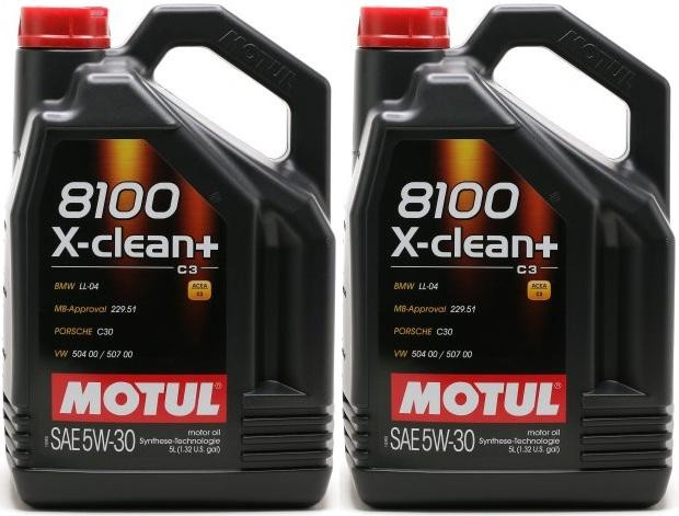 Motul 8100 X-clean + 5W-30 Motoröl 2x 5 = 10 Liter