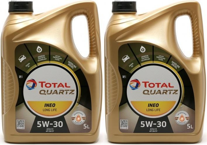 TOTAL Quartz Ineo L Life 5W-30 VW504 00/507 00 Longlife-3 Motoröl 2x5 = 10 Liter
