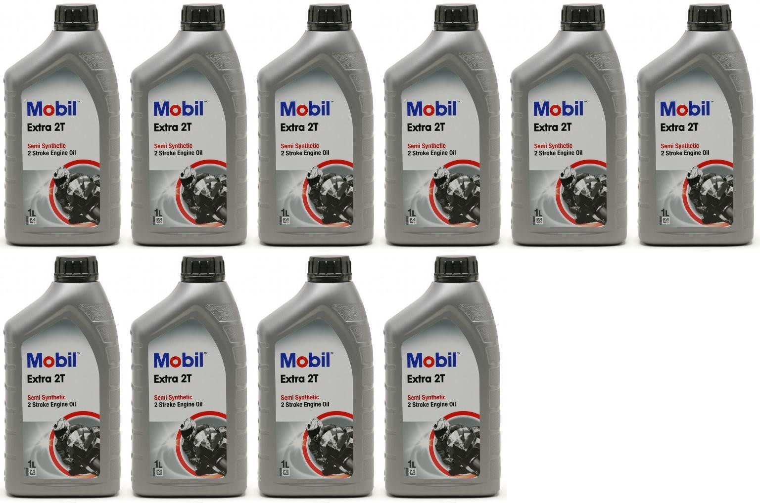 Mobil Extra 2T teilsynthetisches Motorrad Motoröl 10x 1l = 10 Liter