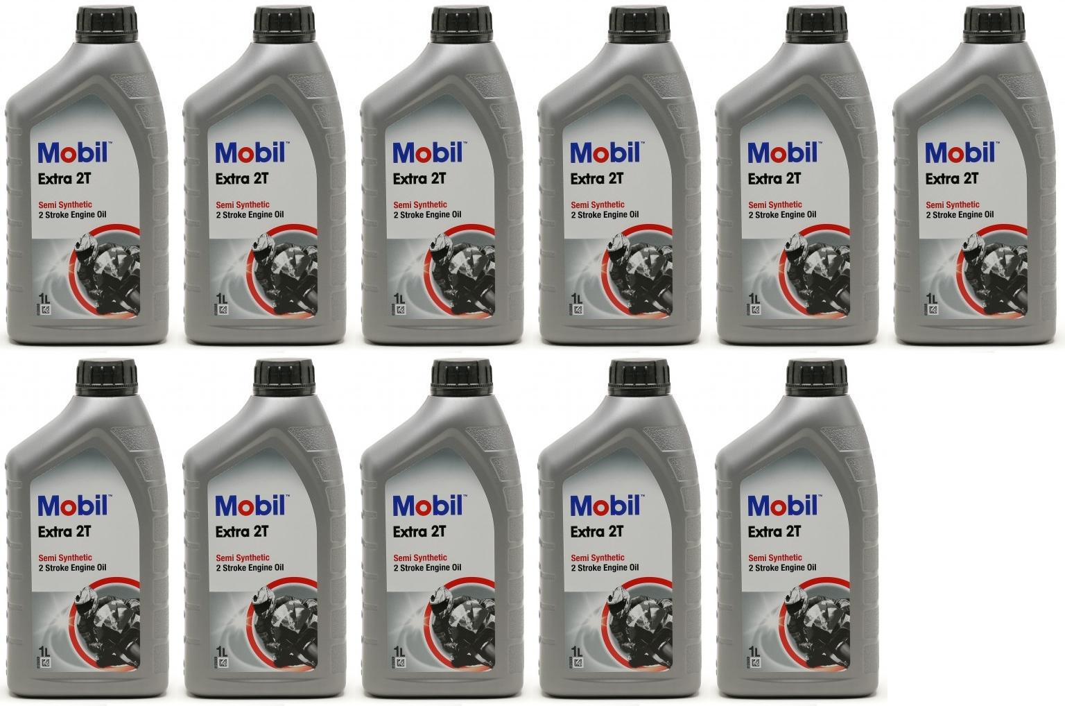 Mobil Extra 2T teilsynthetisches Motorrad Motoröl 11x 1l = 11 Liter