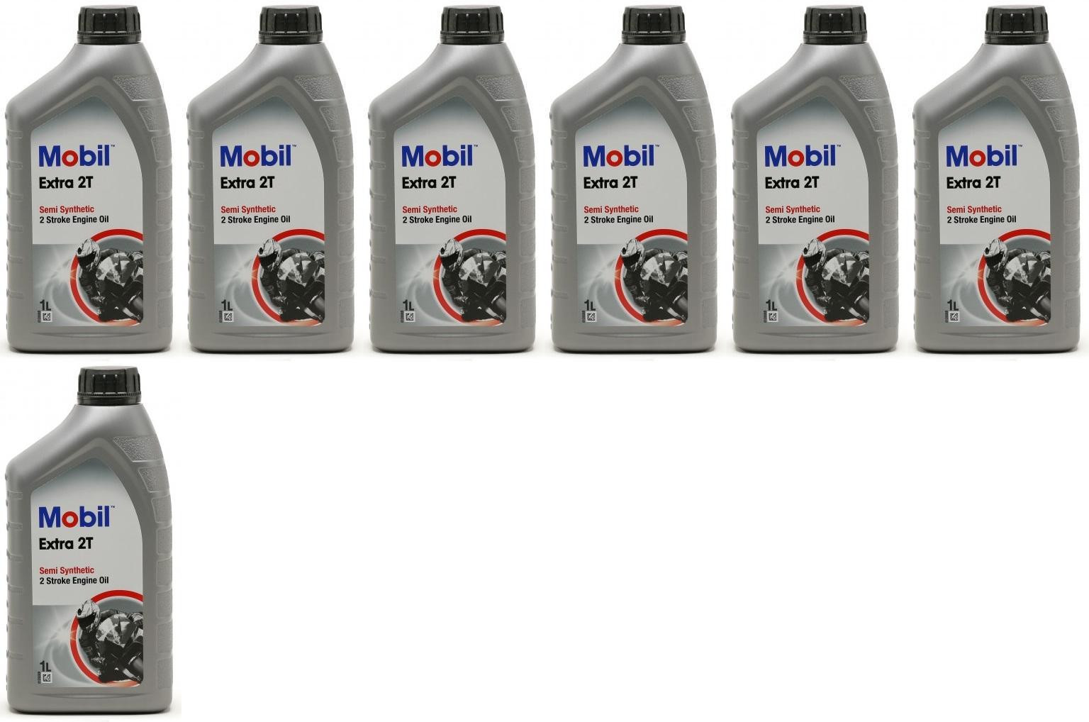 Mobil Extra 2T teilsynthetisches Motorrad Motoröl 7x 1l = 7 Liter