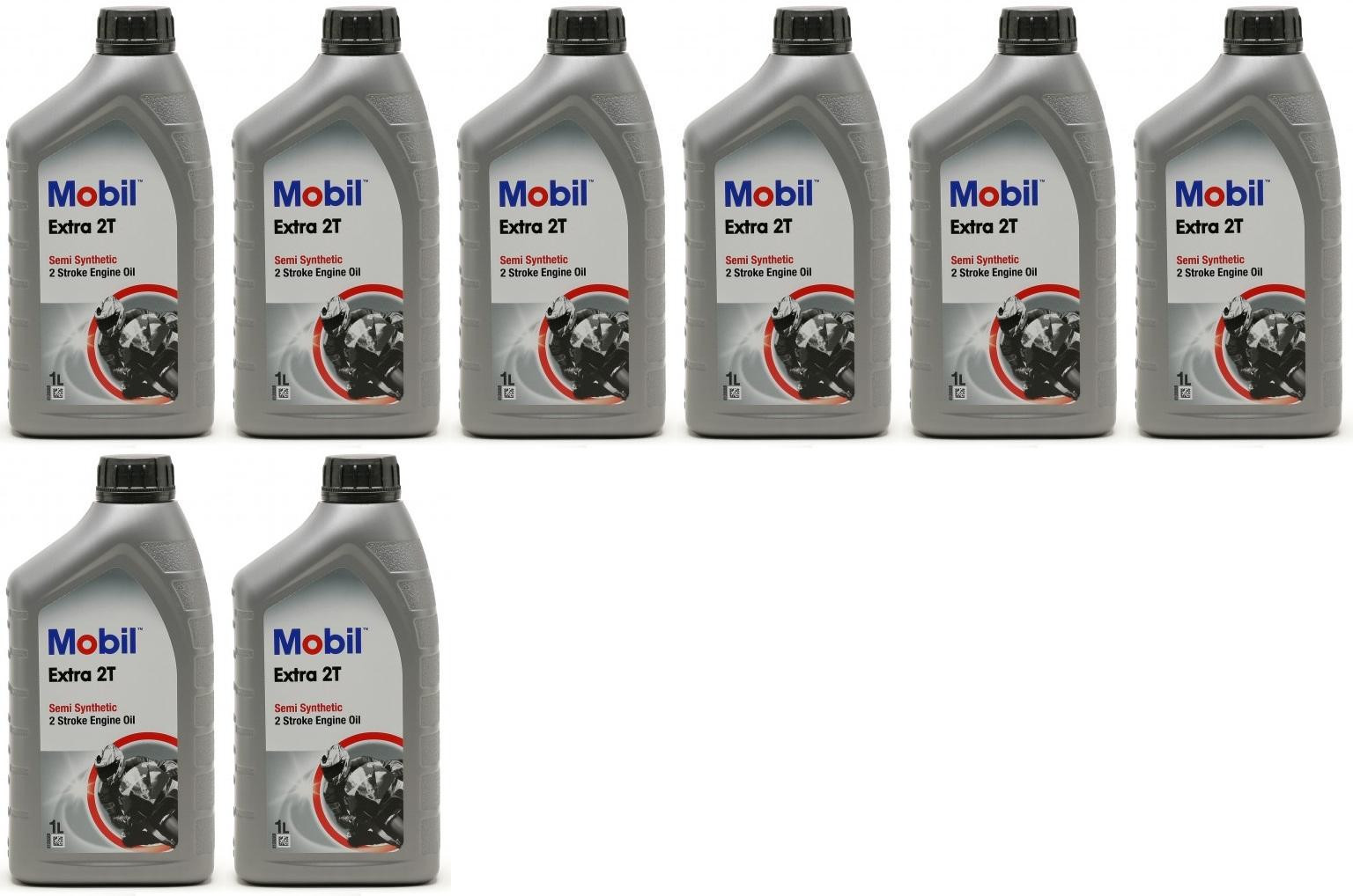 Mobil Extra 2T teilsynthetisches Motorrad Motoröl 8x 1l = 8 Liter