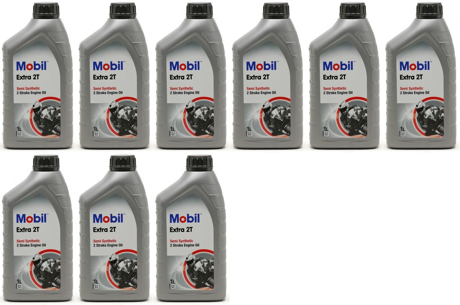 Mobil Extra 2T teilsynthetisches Motorrad Motoröl 9x 1l = 9 Liter