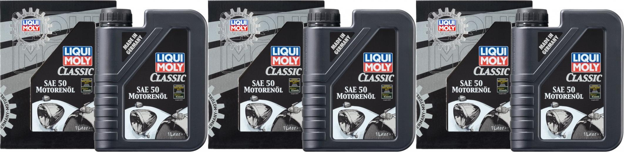 Liqui Moly 1130 Classic Motorenöl SAE 50 3x 1l = 3 Liter