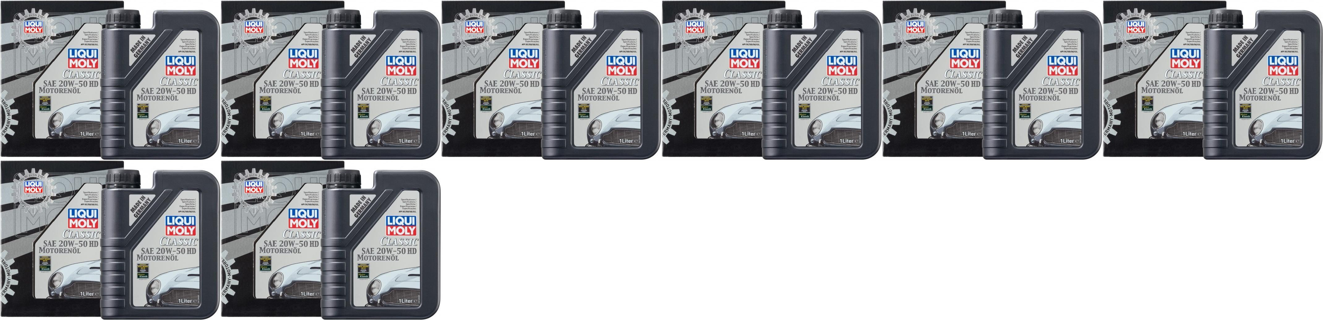 Liqui Moly 1128 Classic Motorenöl SAE 20W-50 HD 8x 1l = 8 Liter