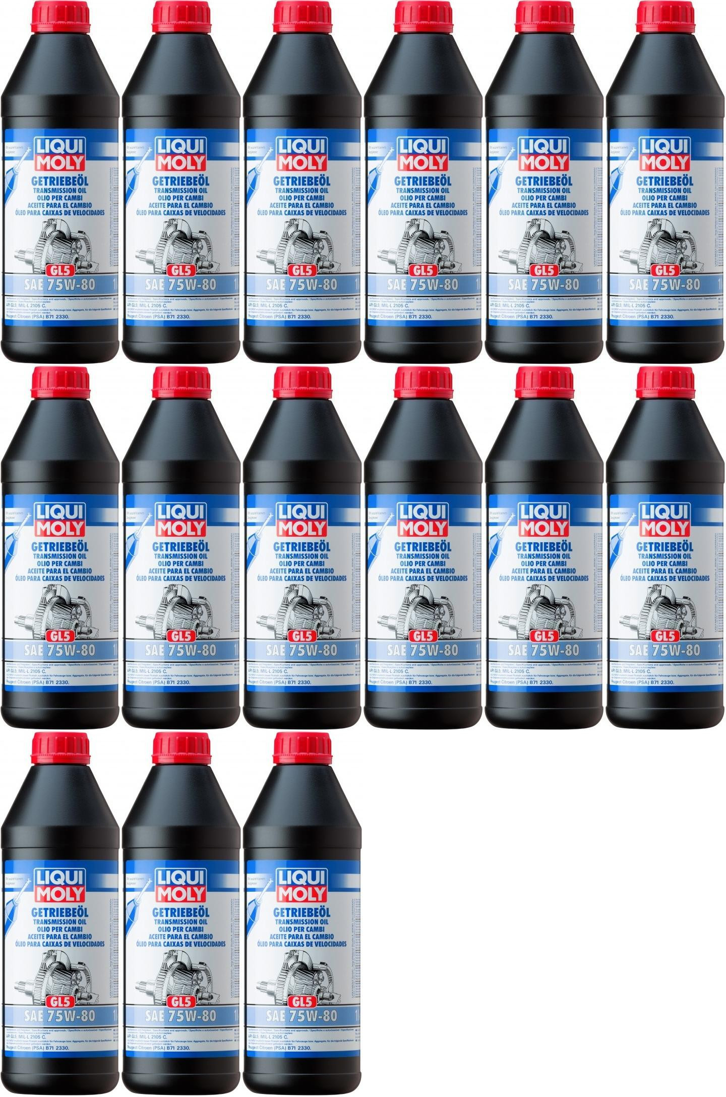 Liqui Moly 3658 Getriebeöl GL5 75W-80 15x 1l = 15 Liter