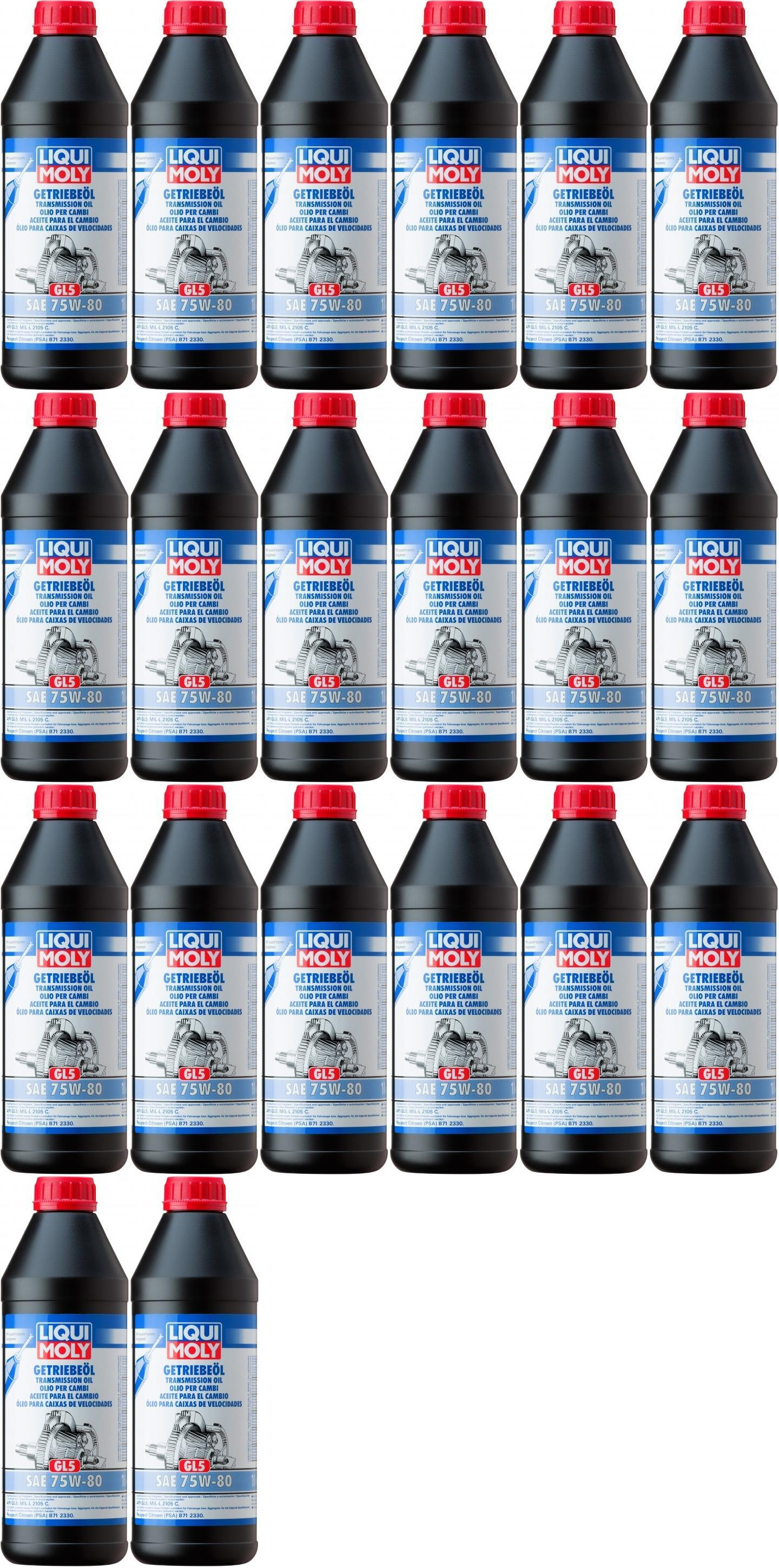 Liqui Moly 3658 Getriebeöl GL5 75W-80 20x 1l = 20 Liter