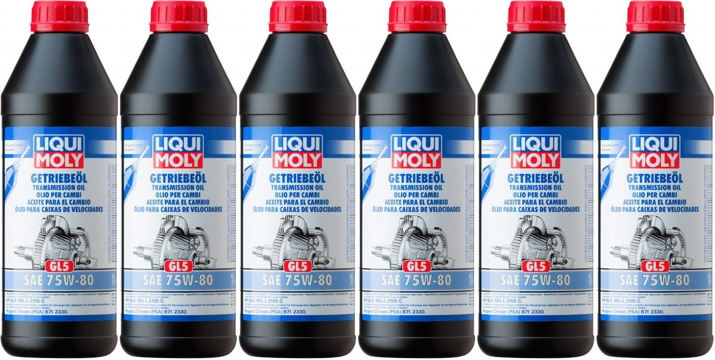 Liqui Moly 3658 Getriebeöl GL5 75W-80 6x 1l = 6 Liter