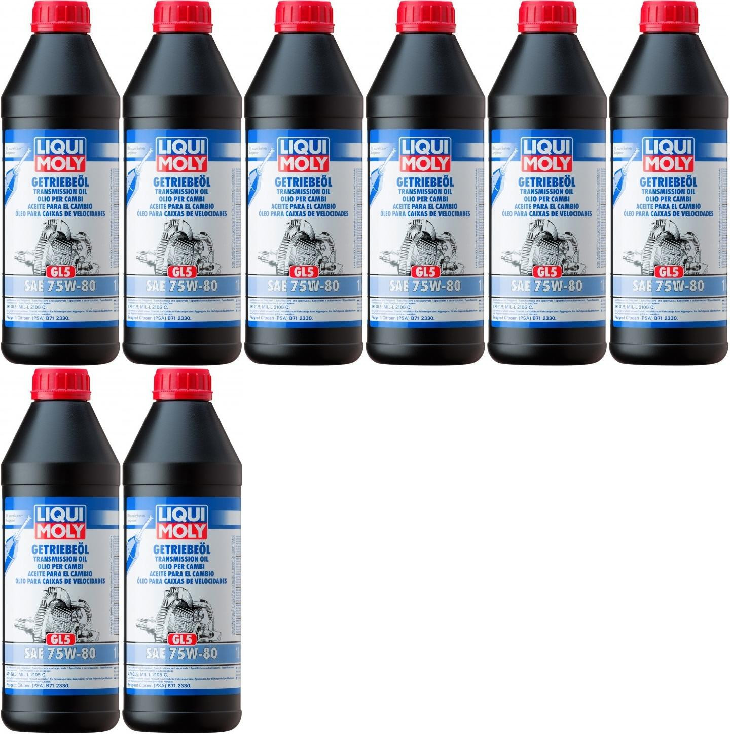 Liqui Moly 3658 Getriebeöl GL5 75W-80 8x 1l = 8 Liter