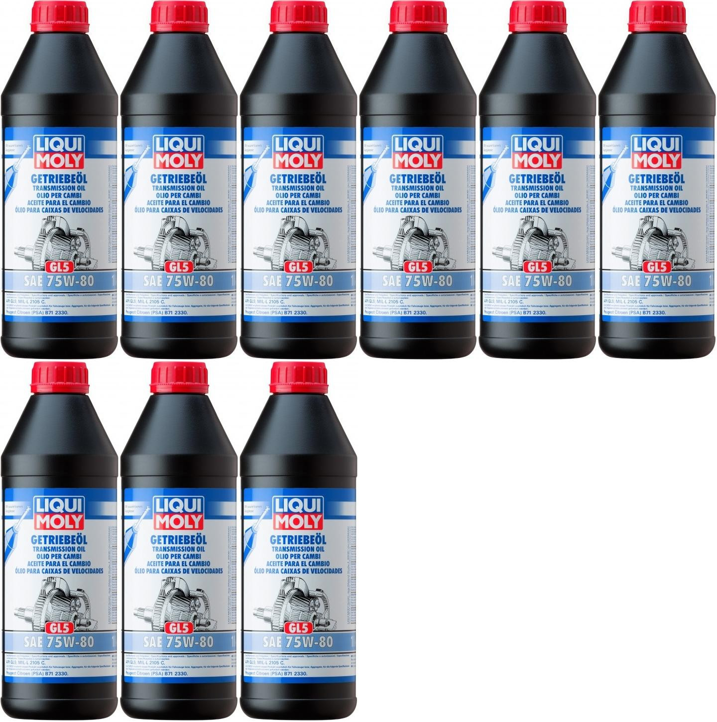 Liqui Moly 3658 Getriebeöl GL5 75W-80 9x 1l = 9 Liter