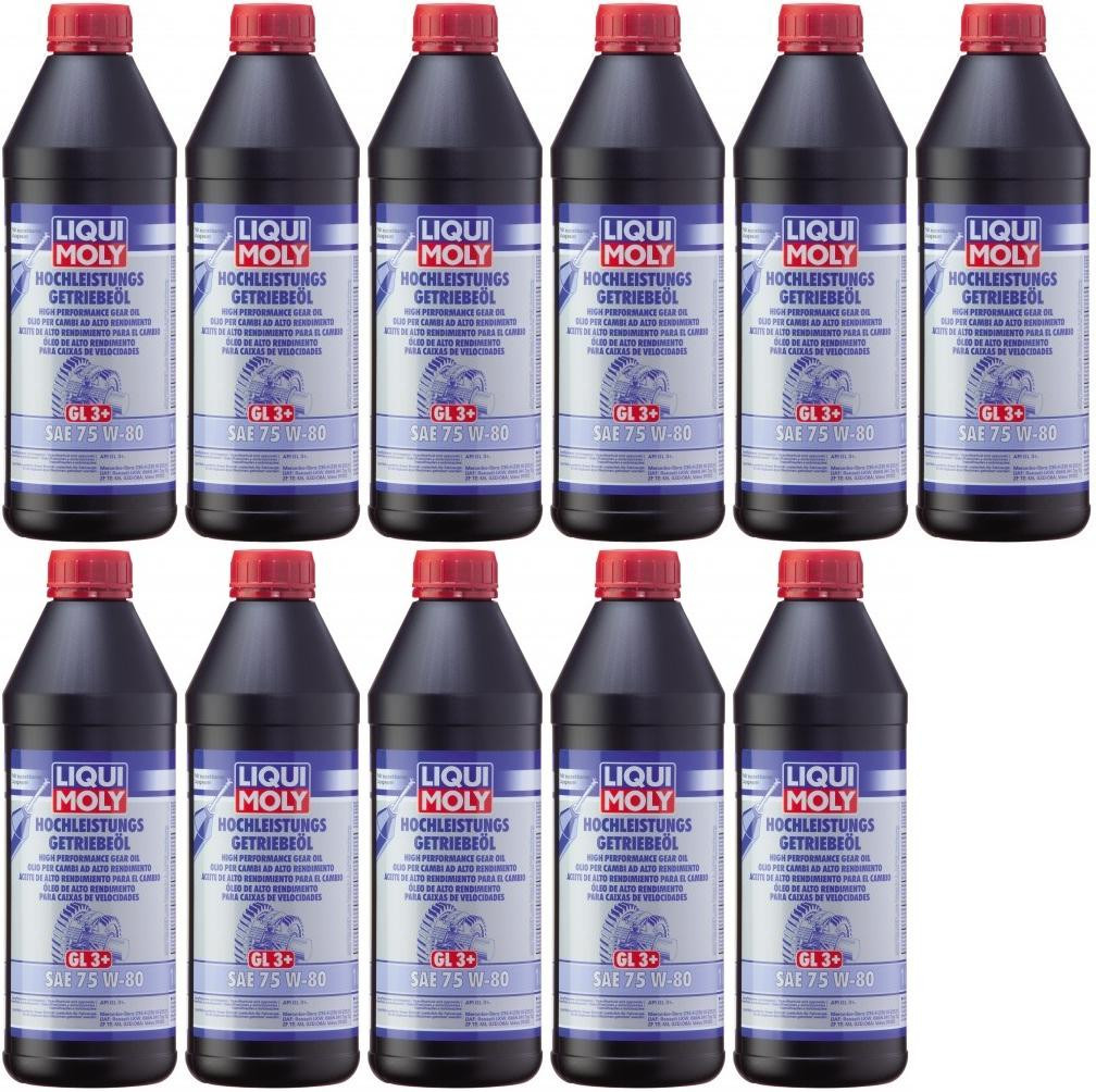 Liqui Moly 4427 Hochleistungs Getriebeöl GL3+ SAE 75W-80 11x 1l = 11 Liter