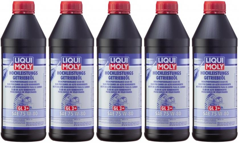 Liqui Moly 4427 Hochleistungs Getriebeöl GL3+ SAE 75W-80 5x 1l = 5 Liter