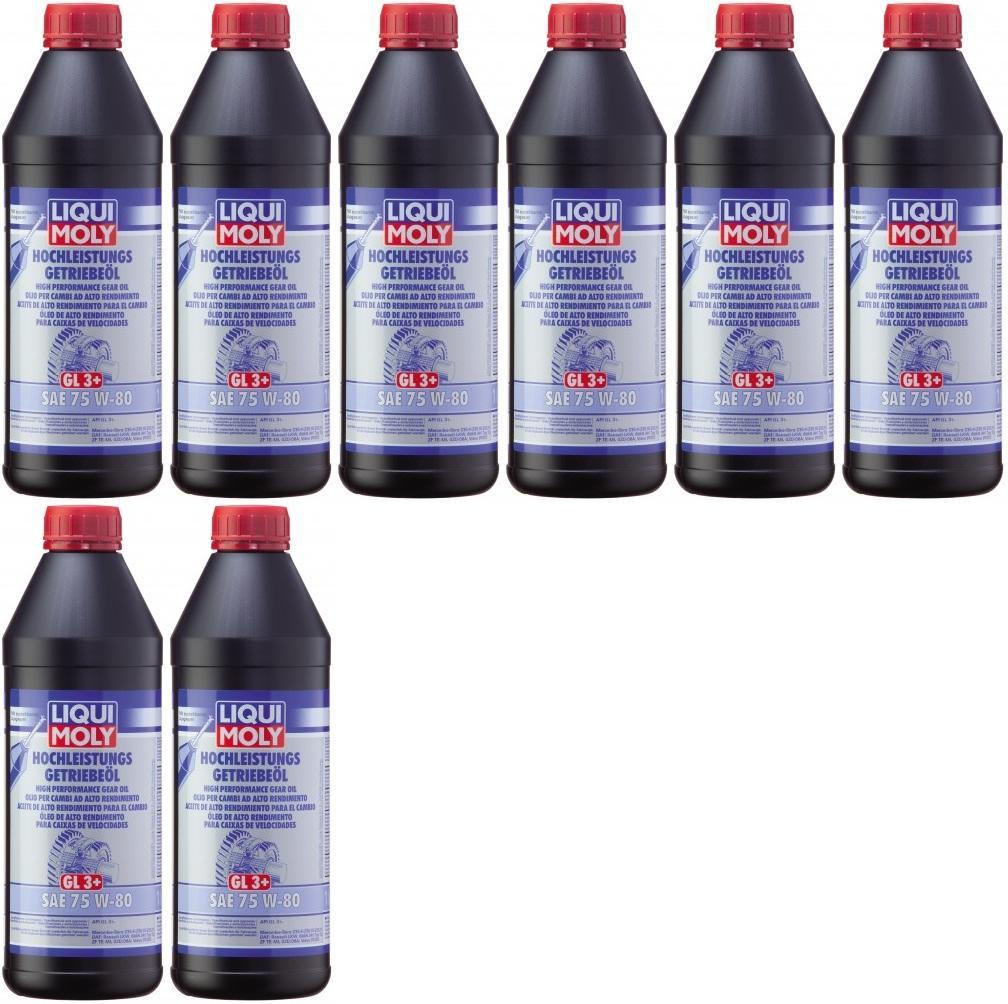 Liqui Moly 4427 Hochleistungs Getriebeöl GL3+ SAE 75W-80 8x 1l = 8 Liter