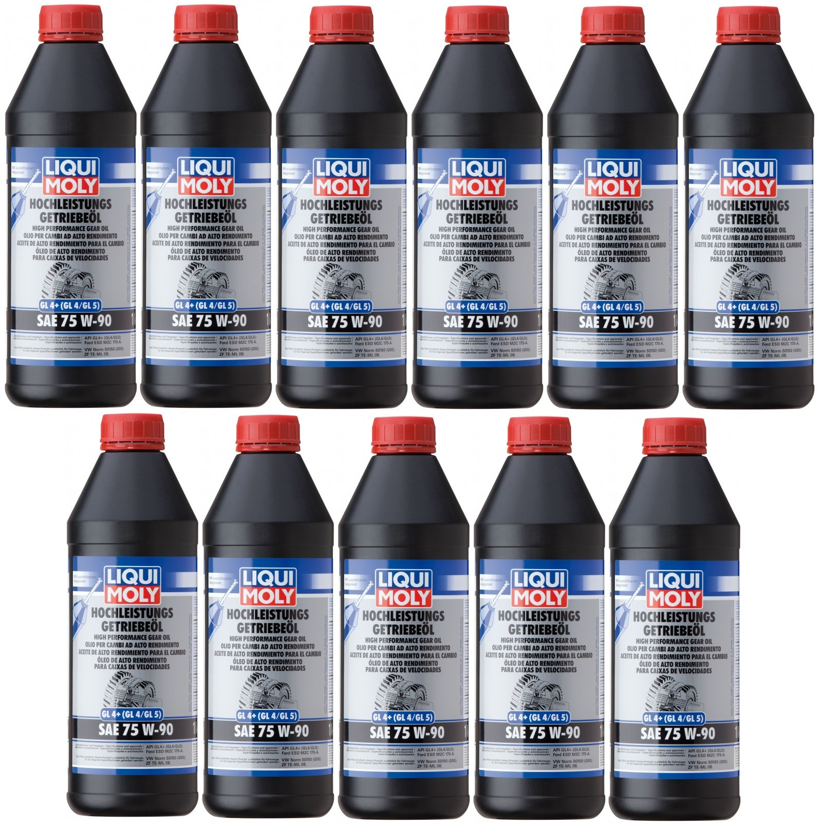 Liqui Moly 4434 Hochleistungs Getriebeöl GL4+ (GL4/GL5) 75W-90 11x 1l = 11 Liter