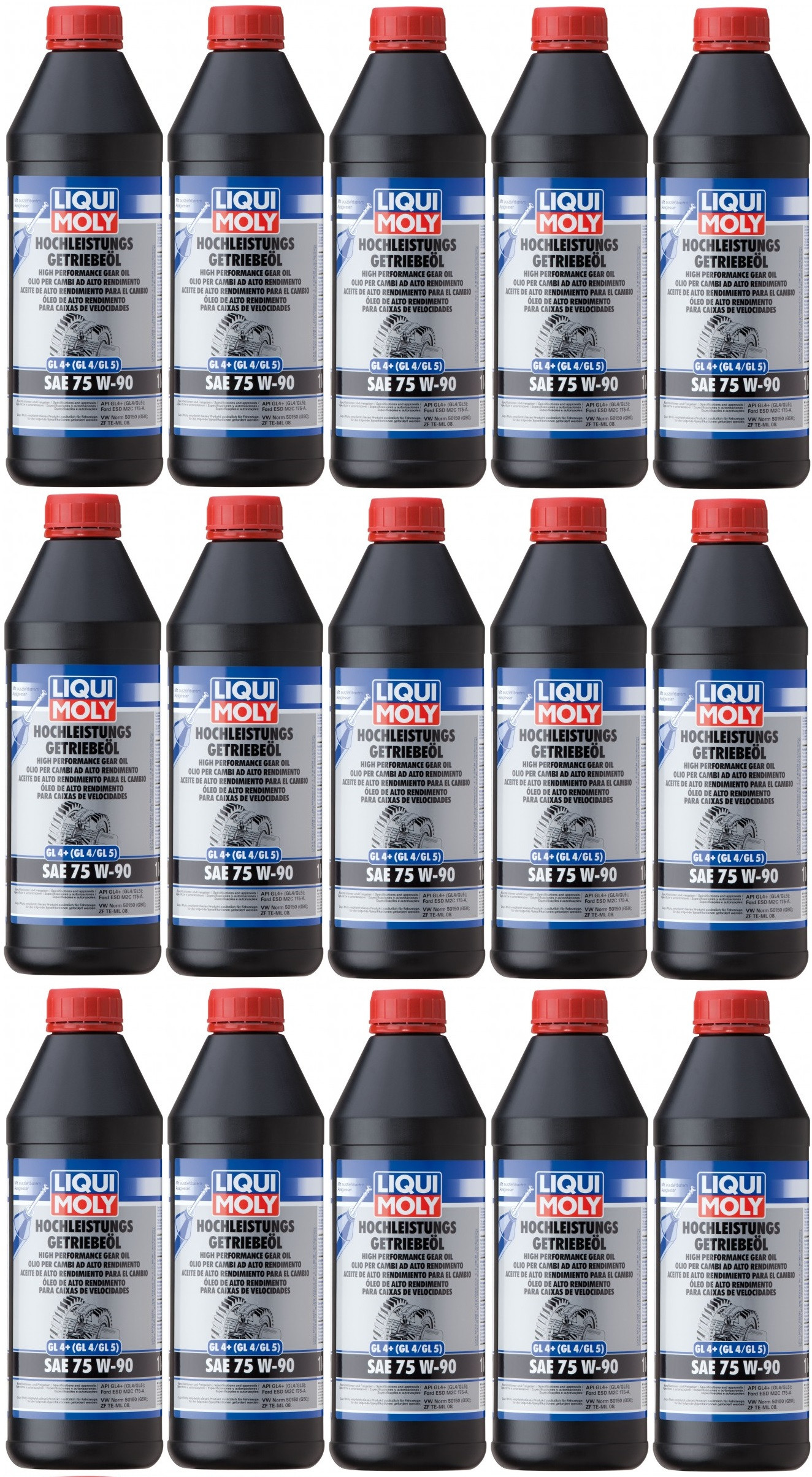 Liqui Moly 4434 Hochleistungs Getriebeöl GL4+ (GL4/GL5) 75W-90 15x 1l = 15 Liter