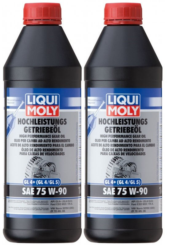 Liqui Moly 4434 Hochleistungs Getriebeöl GL4+ (GL4/GL5) 75W-90 2x 1l = 2 Liter