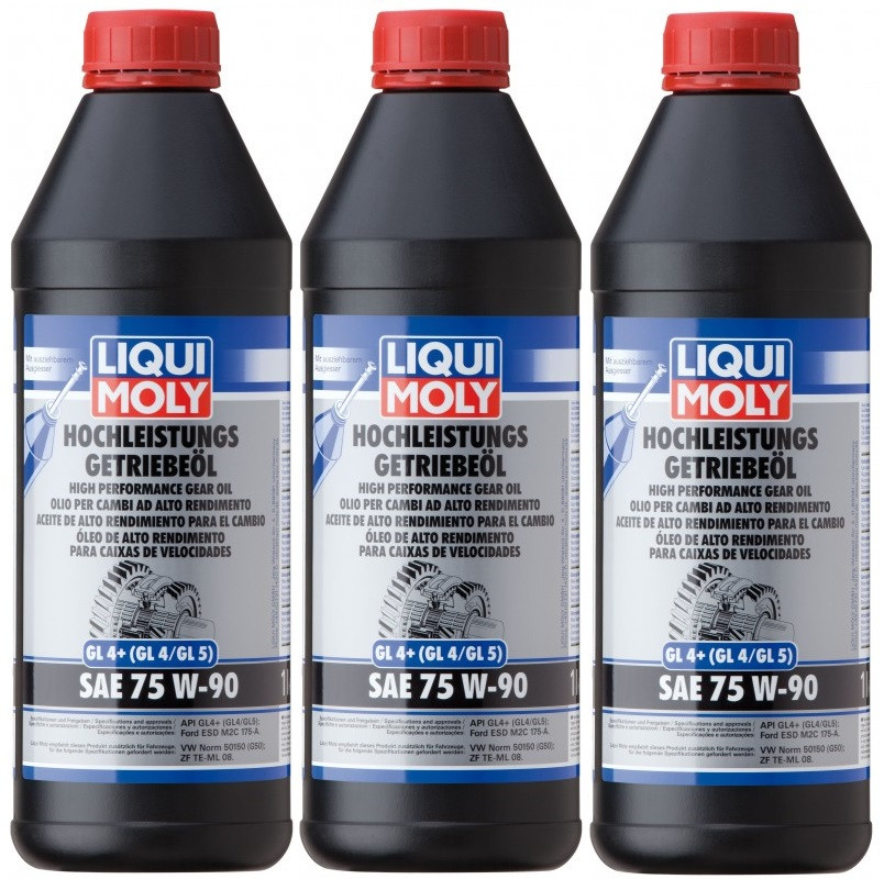 Liqui Moly 4434 Hochleistungs Getriebeöl GL4+ (GL4/GL5) 75W-90 3x 1l = 3 Liter