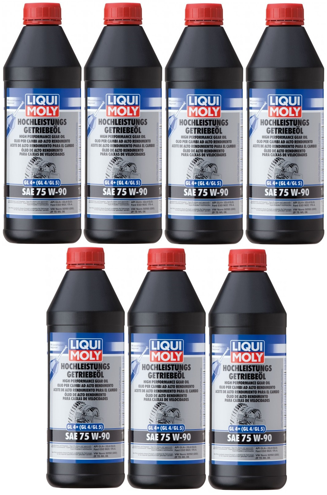 Liqui Moly 4434 Hochleistungs Getriebeöl GL4+ (GL4/GL5) 75W-90 7x 1l = 7 Liter
