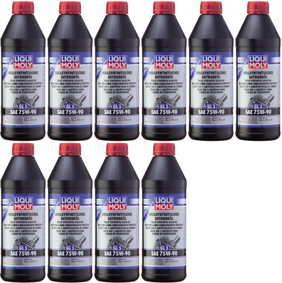 Liqui Moly 1414 Vollsynthetisches Getriebeöl GL5 SAE 75W-90 10x 1l = 10 Liter