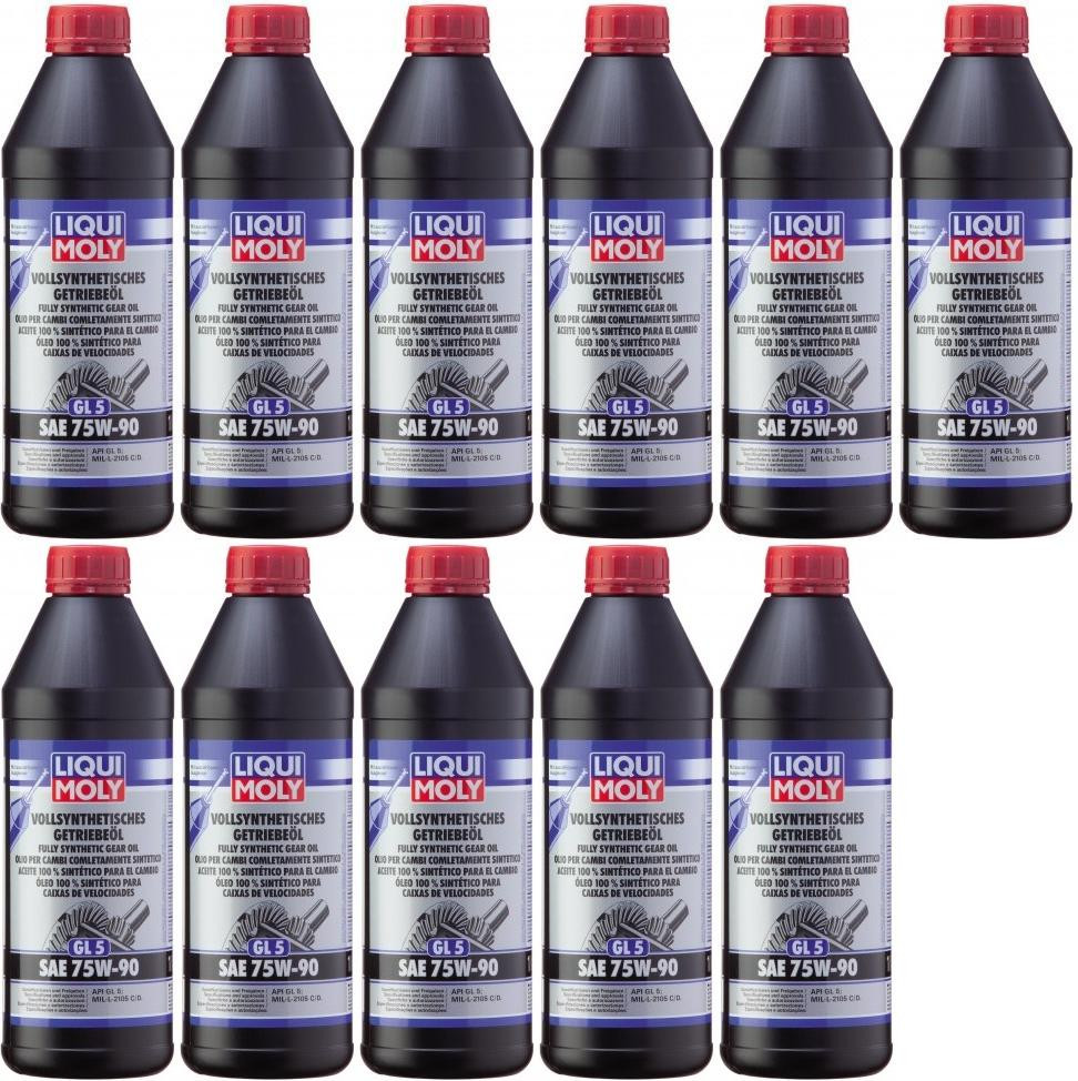 Liqui Moly 1414 Vollsynthetisches Getriebeöl GL5 SAE 75W-90 11x 1l = 11 Liter