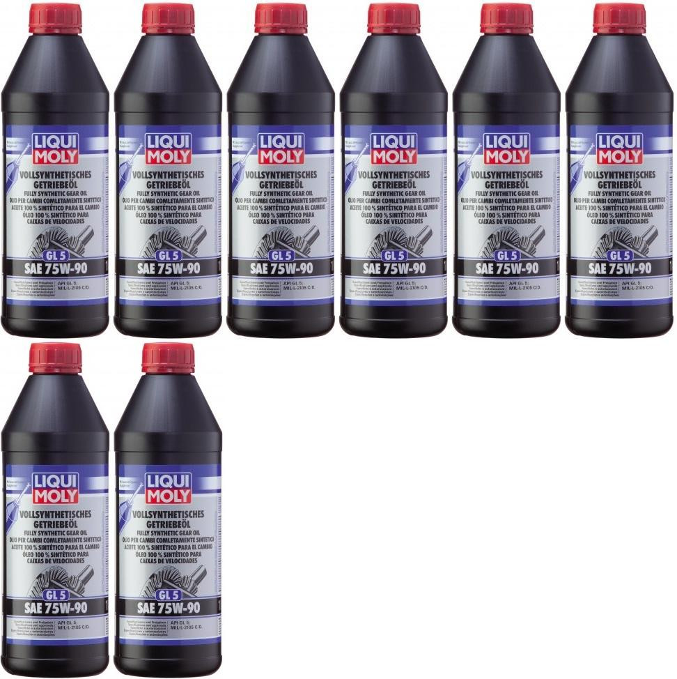 Liqui Moly 1414 Vollsynthetisches Getriebeöl GL5 SAE 75W-90 8x 1l = 8 Liter