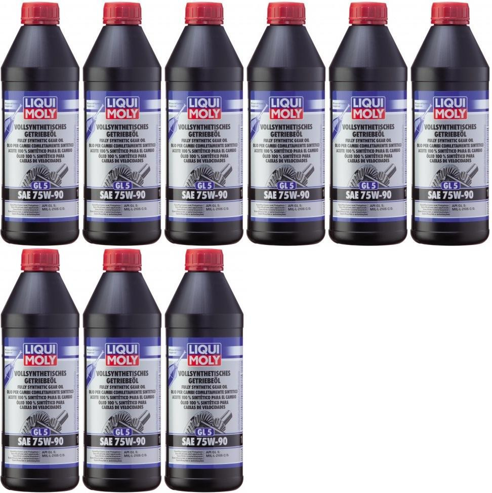 Liqui Moly 1414 Vollsynthetisches Getriebeöl GL5 SAE 75W-90 9x 1l = 9 Liter
