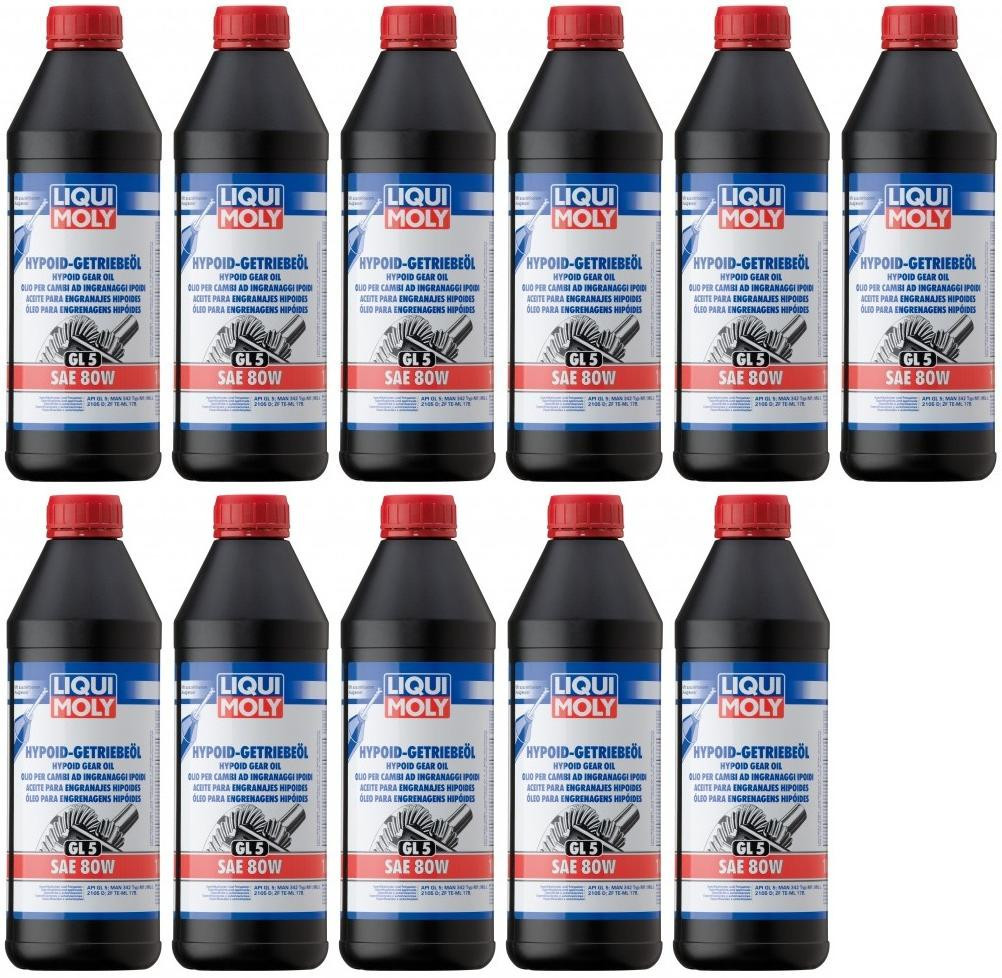 Liqui Moly 1025 Hypoid Getriebeöl GL5 SAE 80W 11x 1l = 11 Liter