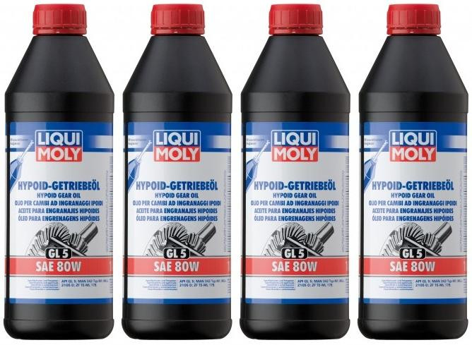 Liqui Moly 1025 Hypoid Getriebeöl GL5 SAE 80W 4x 1l = 4 Liter